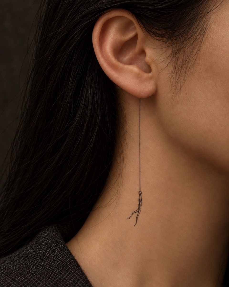 Peak, Pınar's drawing on skin
